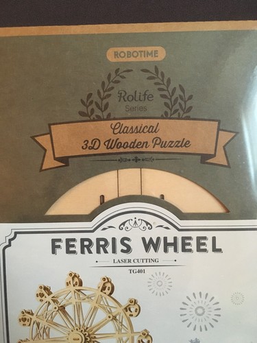 Ferris Wheel Laser Cut Robotime 3D Classical Wooden Puzzle Rolife Series Age 8+ - Picture 4 of 8