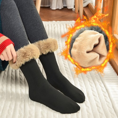 4X Women Winter Warm Socks Faux Fur 