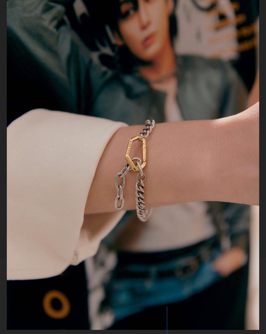 Jungkook Golden Bracelet Gold & Silver Limited POB Official Jungkook Golden Bracelet Gold & Silver Limited POB Official