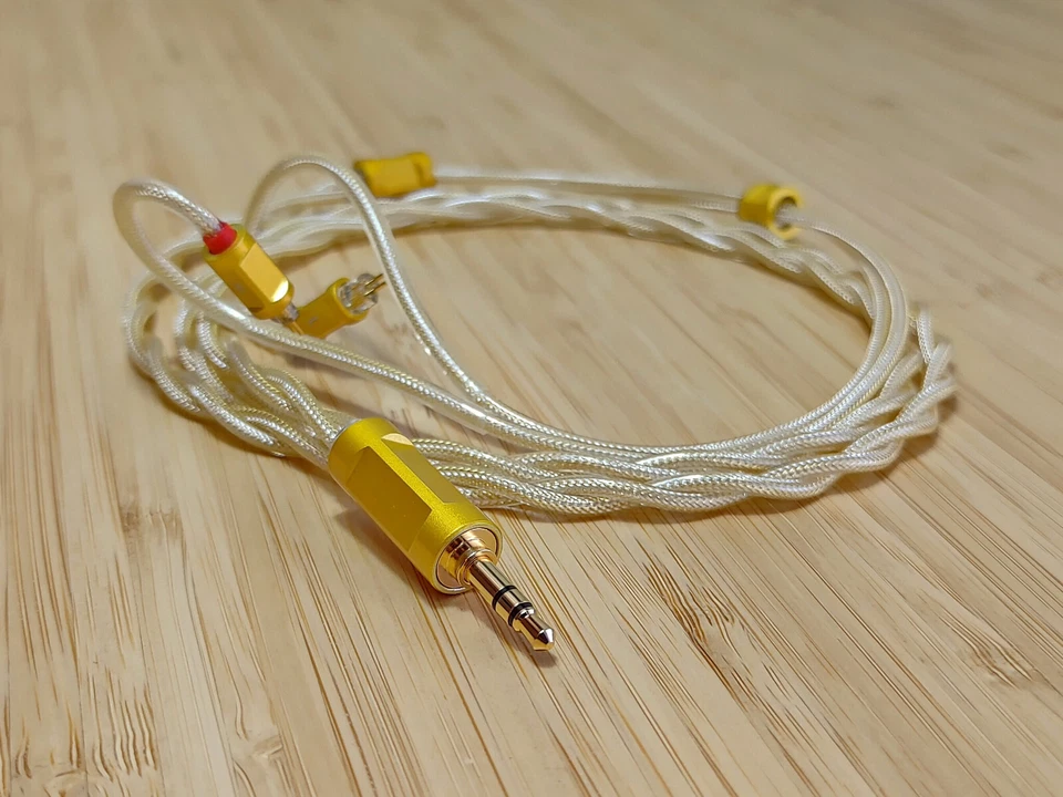 GSAudioCables 7N OCC Copper Gold Pure Silver IEM cable MMCX 2 pin 0.78mm - Image 4 of 4