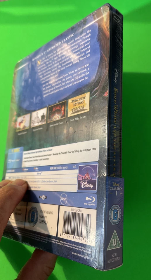DISNEY'S SNOW WHITE AND THE SEVEN DWARFS - UK LENTICULAR BLU RAY STEELBOOK - NEW - Image 3 of 4
