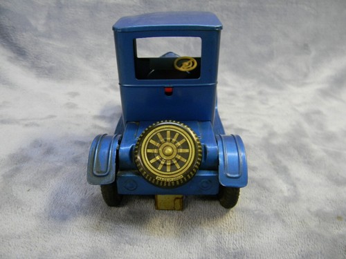 1/16 SCALE VINTAGE BANDIA 1920'S FORD MODEL "T" JAPANESE TIN BLUE FRICTION CAR - Picture 9 of 11