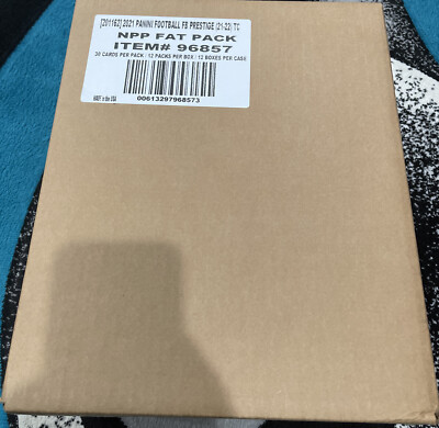2021 PANINI PRESTIGE FOOTBALL FACTORY SEALED CELLO/FAT PACK 12 BOX CASE.~
