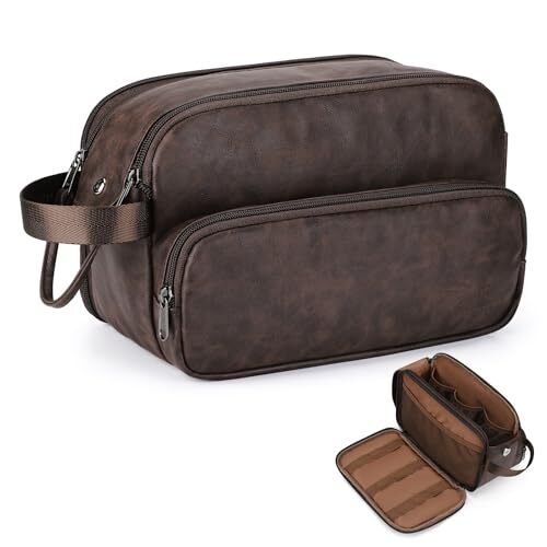 Toiletry Bag for Men Travel Toiletry Bag Travel Essentials Dopp Kit Water-res...-image