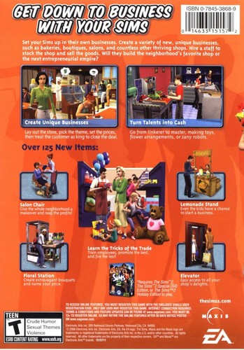 The SIMS 2 OPEN FOR BUSINESS Expansion Pack PC Game Simulation in BOX - Picture 2 of 6