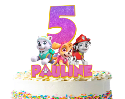 Paw Patrol Cake Topper Personalized Custom Printable Skye Everest | eBay
