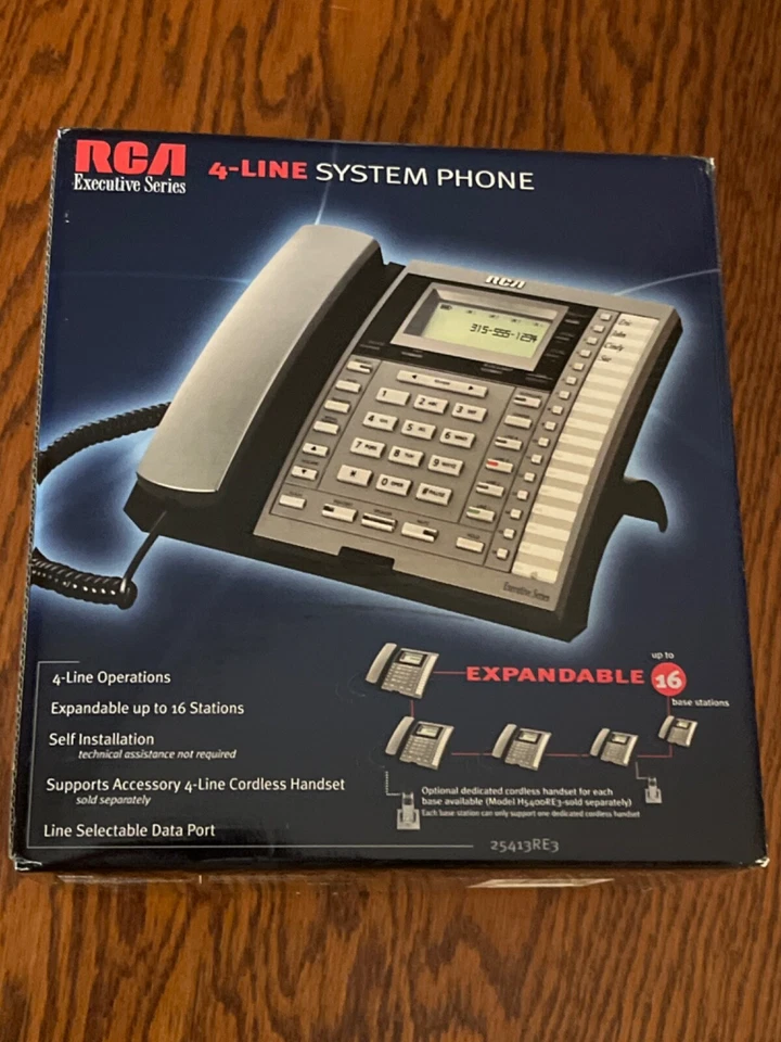 RCA 4-Line Executive Series Expandable System Phone Office, Model 25415RE3, NIB - Image 2 of 4