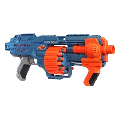 Hasbro Nerf Elite 2.0 Shockwave RD-15 Blaster, 30 Nerf Darts
