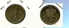 1926 S MERCURY HEAD DIME F VF 17T