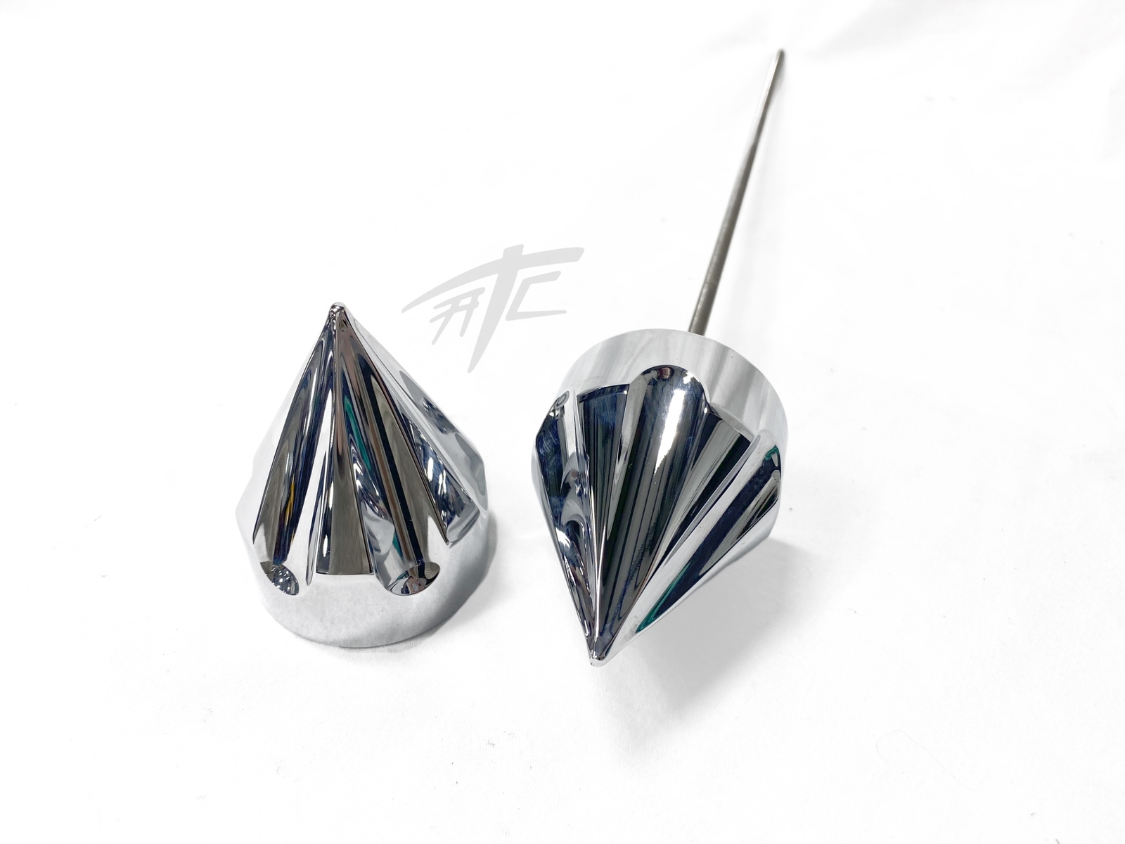 GSXR CHROME SPIKES FRONT AXLE CAPS 2001-2020 SUZUKI GSXR 600 750