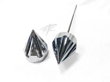 GSXR CHROME SPIKES FRONT AXLE CAPS 2001-2020 SUZUKI GSXR 600 750