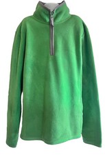 Old Navy Youth Boy Fleece Jacket Medium 12 Pullover Top Shirt Green High Neck