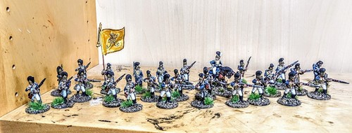 28mm Napoleonic Wurttemberg infantry firing line Black Powder