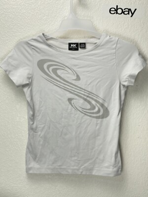 Helly Hansen Women s Active T-Shirt Short Sleeve Size Small White Black