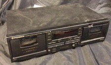 Pioneer Stereo Double Cassette Deck Side Tray Needs Work Serial QG3609843
