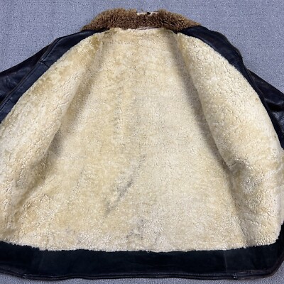 Vintage 40s 50s Goatskin Leather Jacket Car Coat Mens Medium