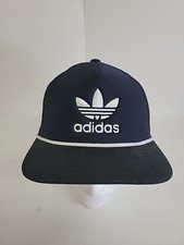 Adidas Originals Embroidered Logo Mesh Snapback Trucker Cap Black Hat