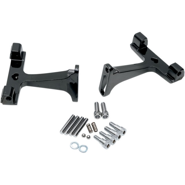 Black Passenger Floorboard Mounts For HarleyDavidson Touring OEM "D