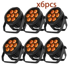 6PCS LED Par IP65 Outdoor Waterproof 7x18w RGBWA UV Stage Lighting DJ