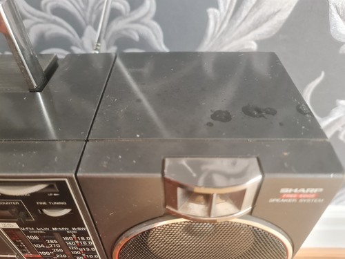 1980'S VINTAGE SHARP RARE QT90 TWIN CASSETTE GHETTO BLASTER BOOMBOX WITH TAPES - Picture 9 of 13