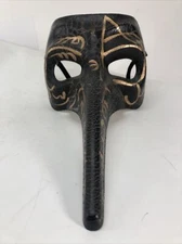 Venetian Raven Mask Spirit Halloween Unisex long nose,  black plague, masquerade