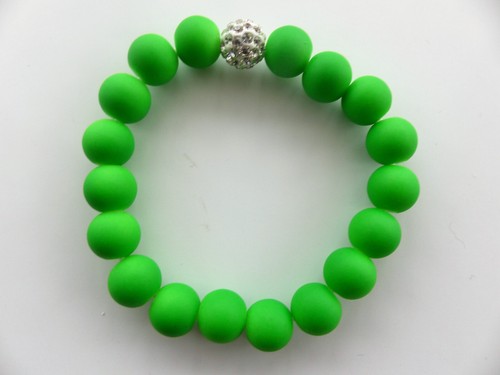 Luxus Shamballa Disco Ball Armband Zirkonia versch. Modelle, 2-farbig, Neon - Picture 15 of 22