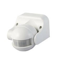  LED Adjustable PIR Detector Passive Infra Red Sensor 180° White IP44 OS004