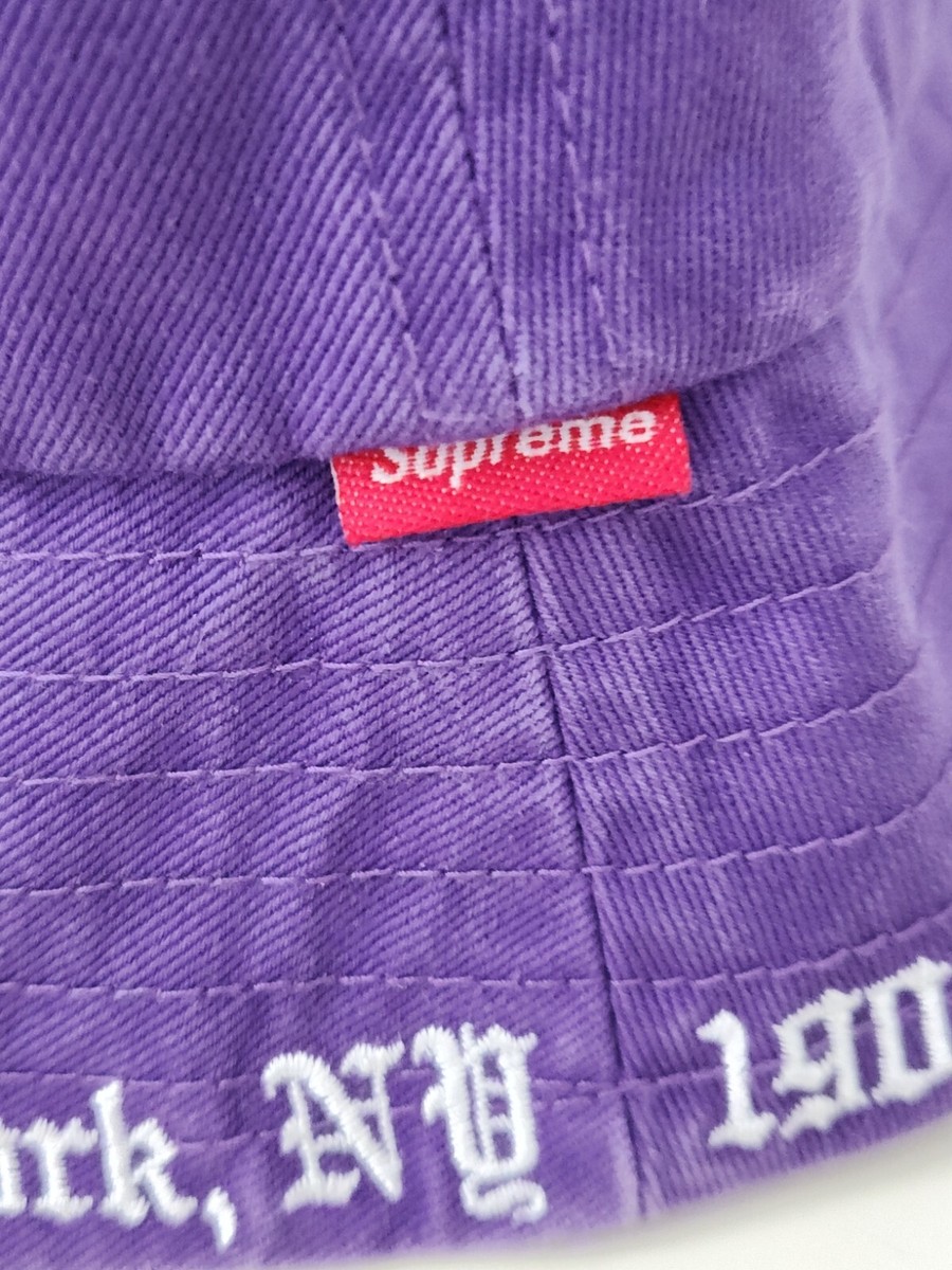 SS23 Supreme Embroidered Brim crusher Size S/M Purple bucket