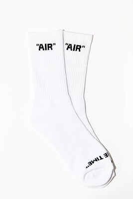 Off White Socks (AIR) White, one size (8-15), Jordan 1, Virgil