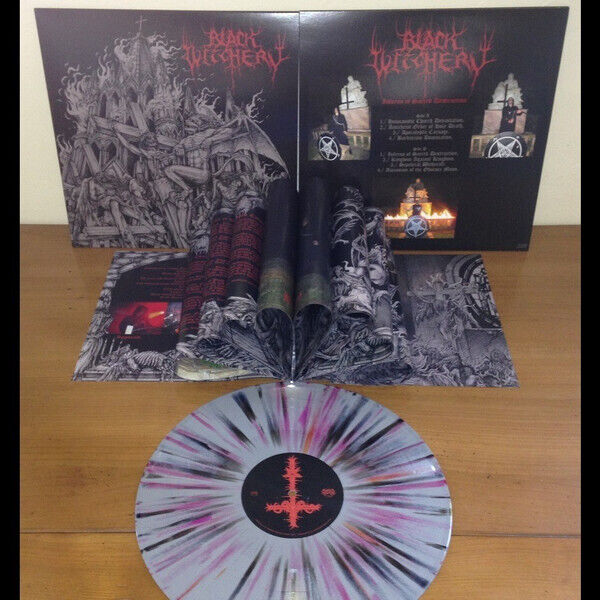 BLACK WITCHERY (Us) Inferno Of Sacred Destruction LP Grey Black Red splatter
