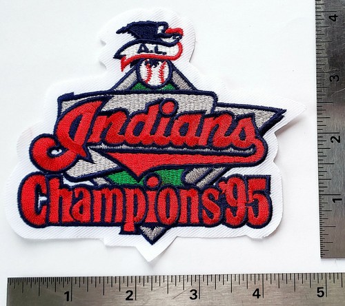 1995 Cleveland Indians MLB American League Champions Jersey Patch CLE Guardians - Picture 3 of 12