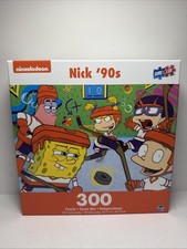 Nickelodeon 300 Piece Jigsaw Puzzle Nick 90s Hockey Game Spongebob Rugrats NEW