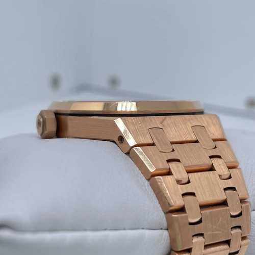 Mint Audemars Piguet 15551OR.ZZ.1356OR.01 Royal Oak 18k Rose Gold Mens Watch - Picture 3 of 12