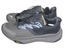 Hoka One Mens Size 10.5 Transport Castlerock/Black Running Hiking Sneaker Shoe