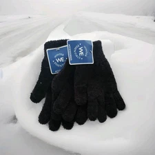 Winter Essentials Pack of 2. Ladies Glove One Size Solid Black 