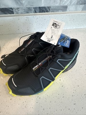 NWT Sneakers SALOMON Speedcross  Black quick lace size 10 mens shoes trail run