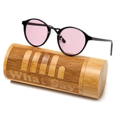 [What Say] Fashion Classic Frame Sunglasses With Colored And Mirrored Lenses, C_