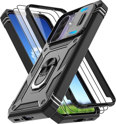 Samsung Galaxy A37 5G Phone Case with Camera Cover | 2*Screen Protector, Black
