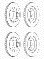 2X Ferodo 338Mm Bremsscheiben BelÜFtet Vorne Passend FüR Toyota Land | DDF1594C