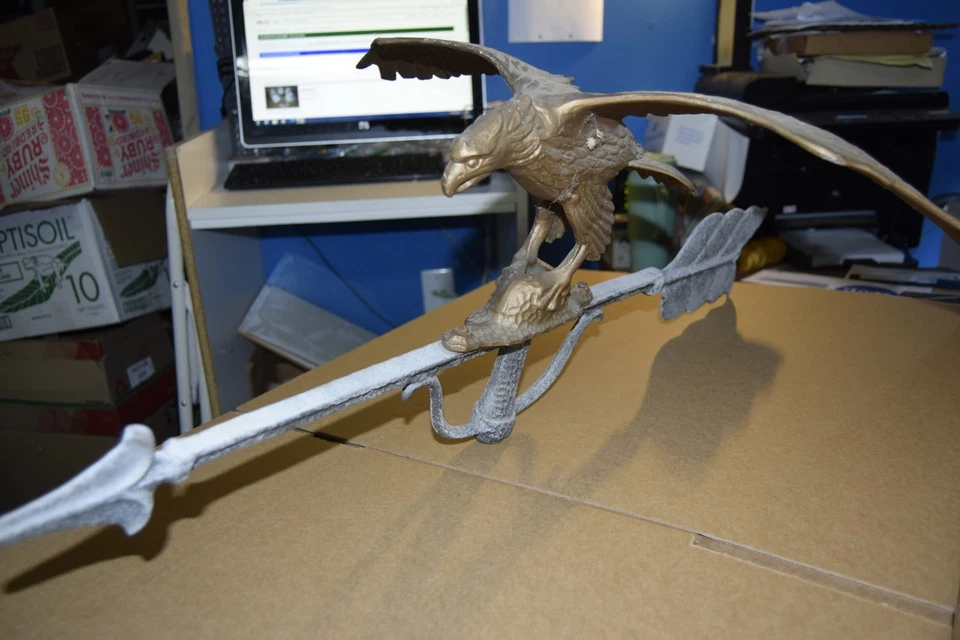 ¡Vintage! Top de veleta Majestic Eagle de aluminio de 33" con bonita pátina Foto 2 de 4