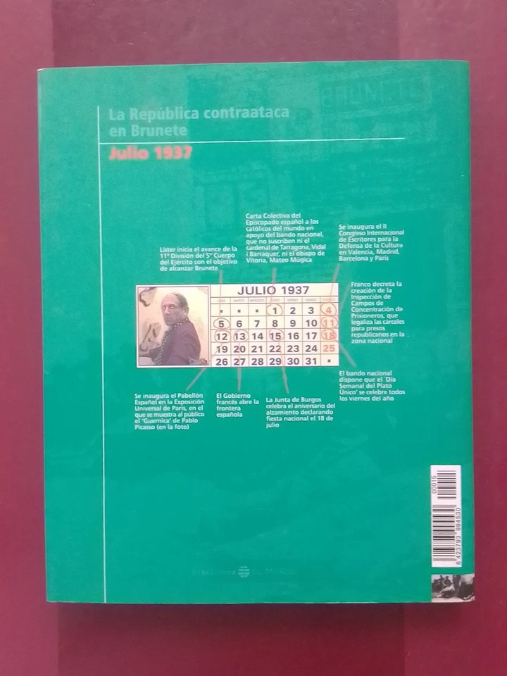 LIBRO GUERRA CIVIL ESPAÑOLA MES A MES. JULIO 1937. LA BATALLA DE BRUNETE  - Imagen 2 de 4
