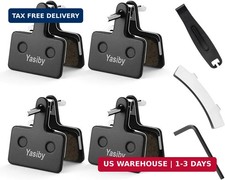 4 Pairs Bike Brake Pads, Resin Semi-Metal Bicycle Disc Brake Pads Ebike Brake