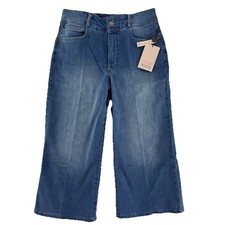 NYDJ Cool Embrace Wide Leg Denim Crop Jeans Size 8P Compass Blue