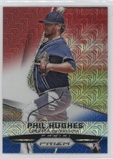 2015 Panini Prizm Red White & Blue Mojo Prizm Phil Hughes #129 uu6