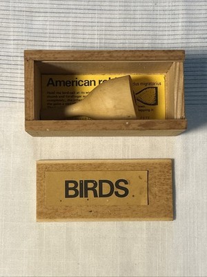Wooden Bird-Call w/Box  ~ American Robin ~ Made In France ~ Quelle Est Belle Co.