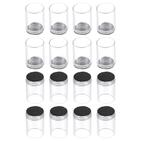 "24Stk Stuhl Bein Boden BeschüTzer 14Mm(0.55\") Stuhl Bein Abdeckung (Klar Weiß)"-image