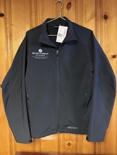 Marmot Mens Black Full-Zip Softshell Windbreaker Jacket Fleece Lined  Sz Large
