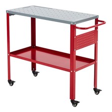 Mobiler Schwei&szlig;tisch Schwei&szlig;werkbank Lochtisch 91x45,7cm Max544kg Stahl-Werkbank