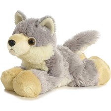Aurora Mini Flopsie Woolsey the Wolf 8-Inch Stuffed Animal Plush