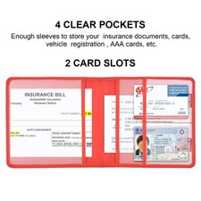 Car Registration  Insurance Holder Vehicle Glove Box Organizer for Documents